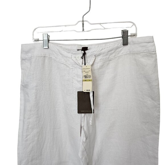 Tommy Bahama Two Palms Pant White Linen Leigh Fit Size 14 NWT - Picture 2 of 9